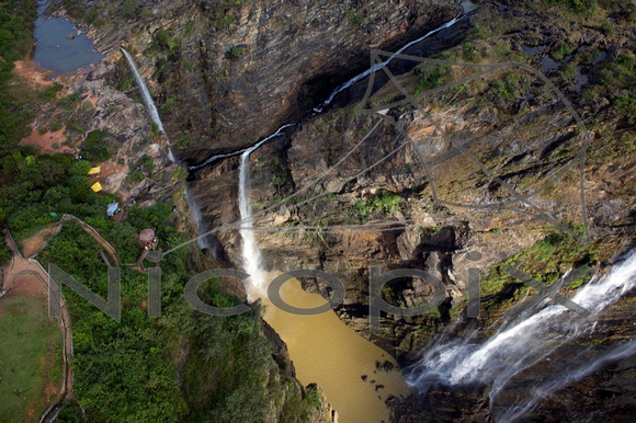 Jog falls, Karnataka. The highest in India, 254m high.