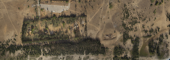 Orthophotography obtained from a 3D model. 800m long, one pixel is less than 5cm.