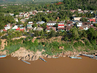 Erosion des berges, Luang Prabang, Laos.