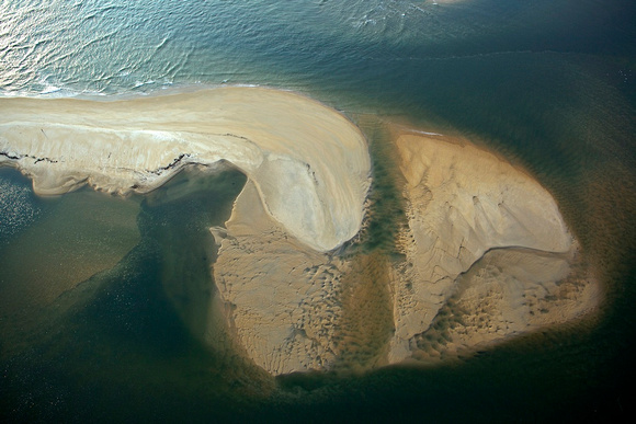 Rivermouth with sand accumulation