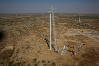Wind turbines erection in Kutch Gujarat
