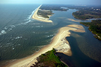 Rivermouth with sand accumulation