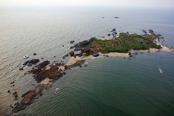 Island in open sea, Karnataka.